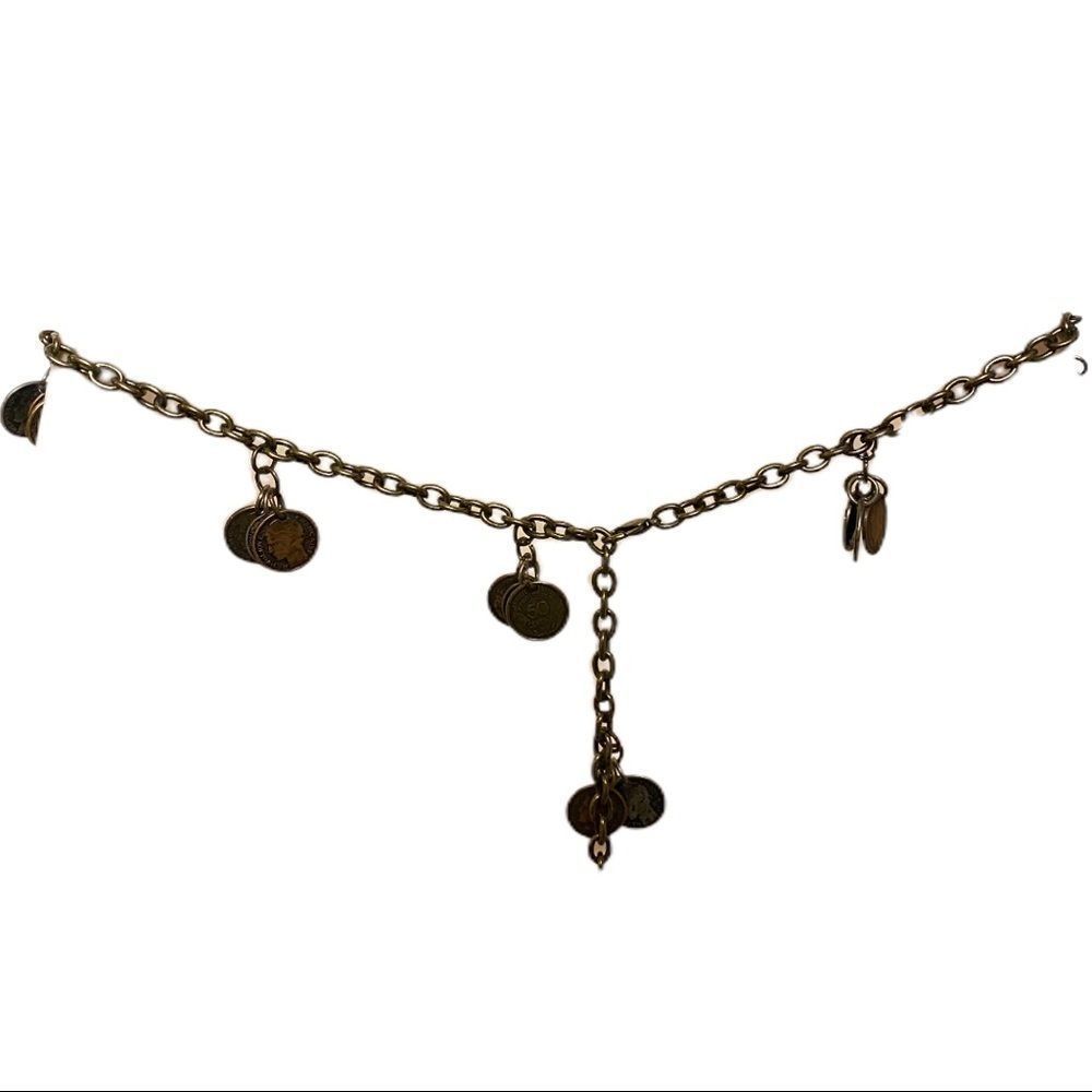 Aged Coin Chain Belt